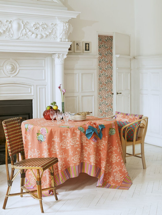 LISA CORTI: Kandem Queen Peach cotton tablecloth - Turuncu - ecraft_1 | Luisa Via Roma