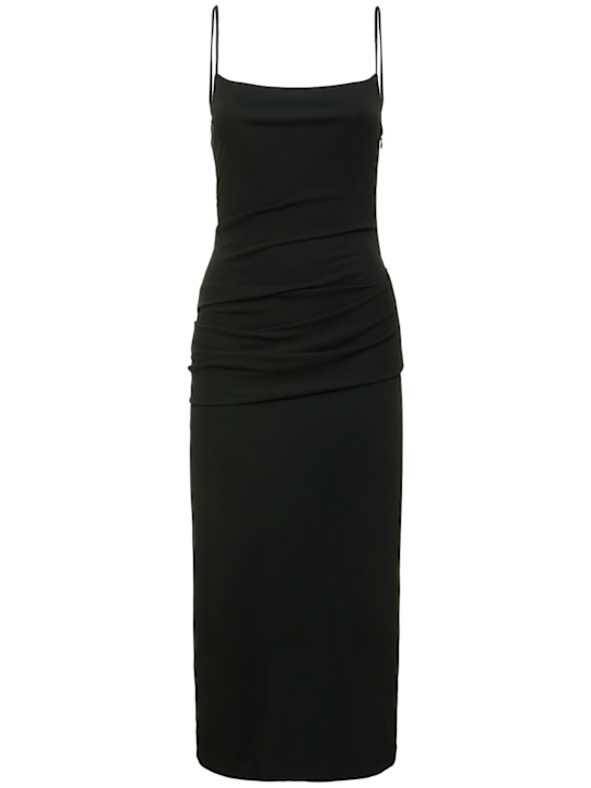 Proenza Schouler: Blaire viscose jersey midi dress - Black - women_0 | Luisa Via Roma
