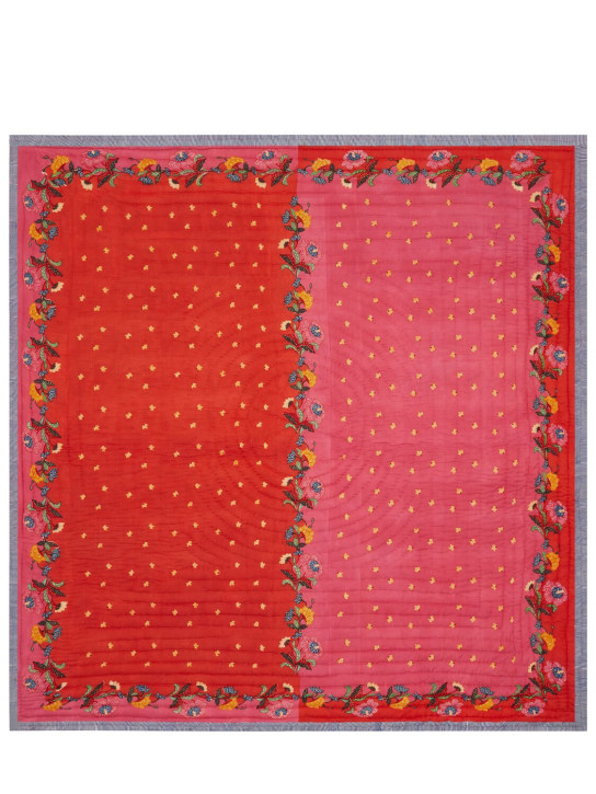 LISA CORTI: Indonesian Red Rose cotton muslin quilt - Red - ecraft_0 | Luisa Via Roma