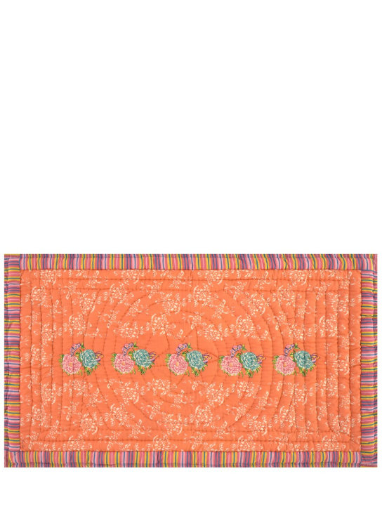 LISA CORTI: Kandem Queen Peach junior cotton quilt - Orange - ecraft_0 | Luisa Via Roma