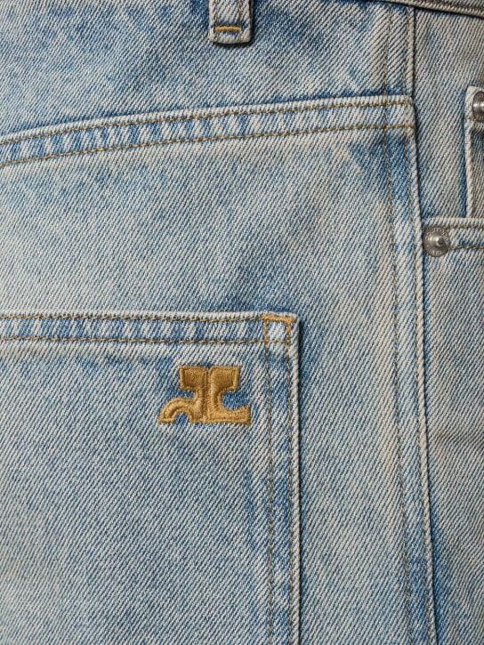 Courrèges: Relaxed denim bootcut pants - women_3 | Luisa Via Roma