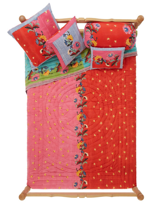 LISA CORTI: Coussin baby Indonesian Red Rose - Rose/Rouge - ecraft_1 | Luisa Via Roma