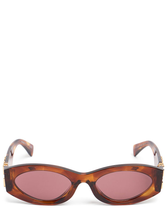 Miu Miu: Occhiali da sole in acetato - Marrone - women_0 | Luisa Via Roma