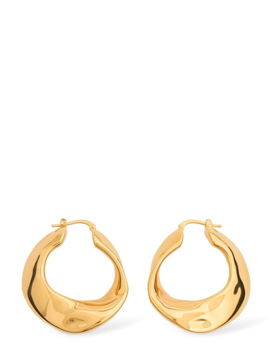 Jil Sander: Small hoop earrings - Altın Rengi - women_0 | Luisa Via Roma