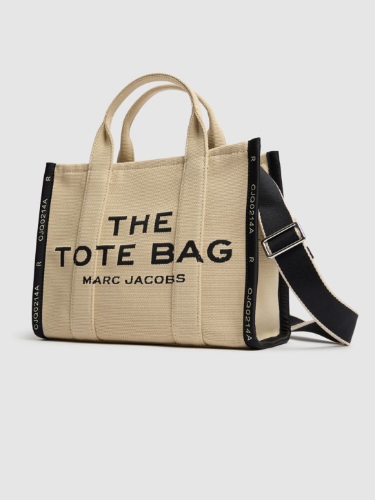 Marc Jacobs: Sac en coton jacquard The Medium Tote - Warm Sand - women_1 | Luisa Via Roma