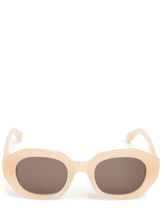 Mykita: Satin bold squared acetate sunglasses - women_0 | Luisa Via Roma