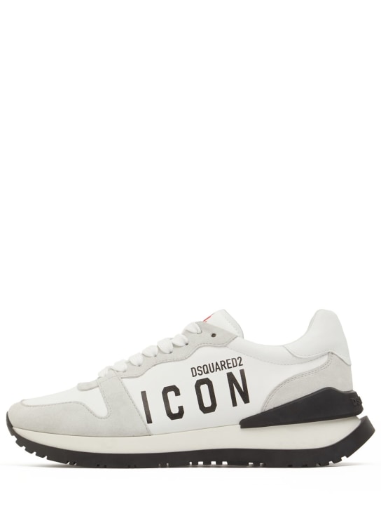 Dsquared2: Sneakers running Icon con logo - Blanco/Negro/Rojo - men_0 | Luisa Via Roma