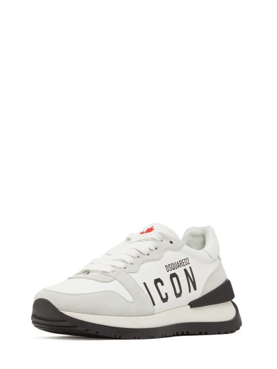 Dsquared2: Icon logo跑步运动鞋 - 白色/黑色/红色 - men_1 | Luisa Via Roma