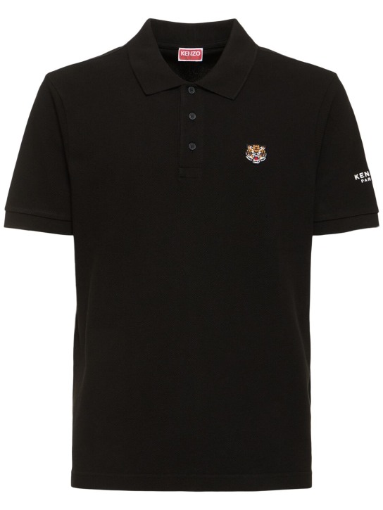 Kenzo Paris: Lucky Tiger slim fit cotton polo - men_0 | Luisa Via Roma