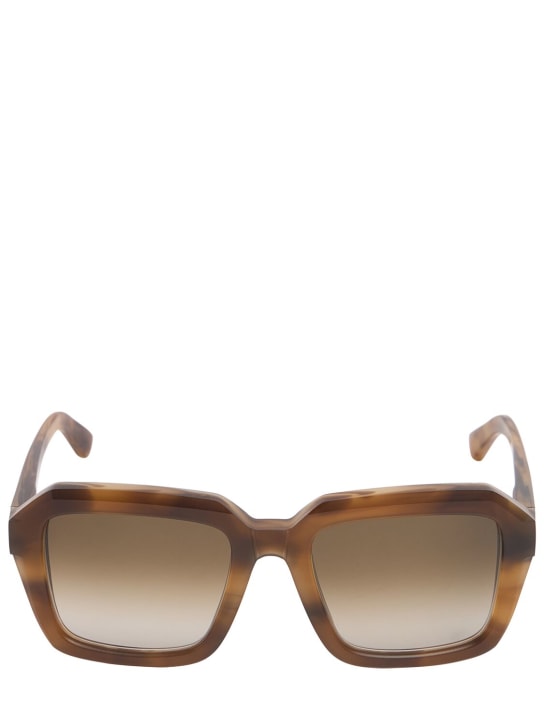 Mykita: Kilenda bold squared acetate sunglasses - Raw Brown Gradi - women_0 | Luisa Via Roma