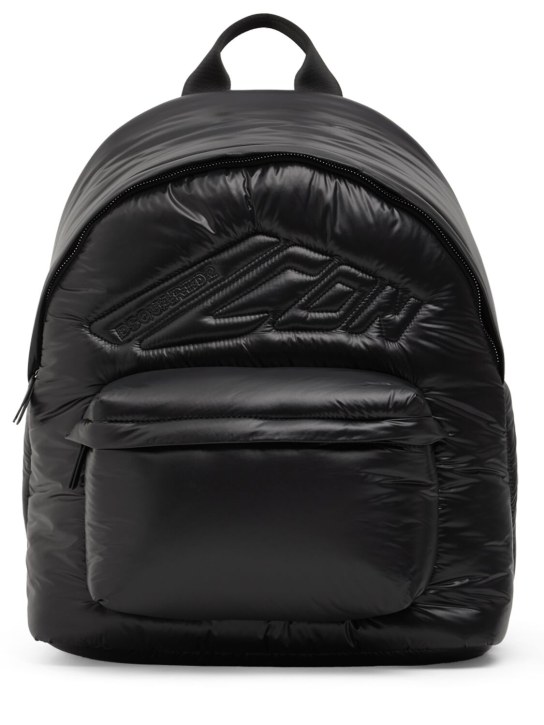 Dsquared2: Maxi logo backpack - Siyah - men_0 | Luisa Via Roma
