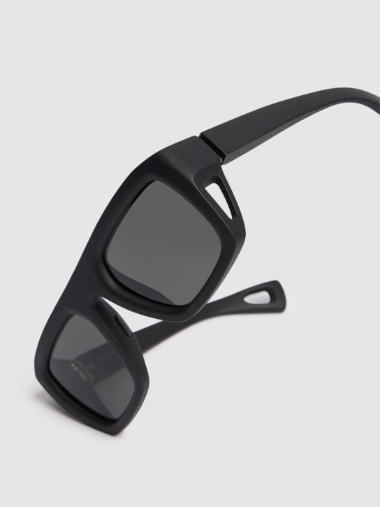 Mykita: Beach MD1 squared acetate sunglasses - Siyah - men_1 | Luisa Via Roma