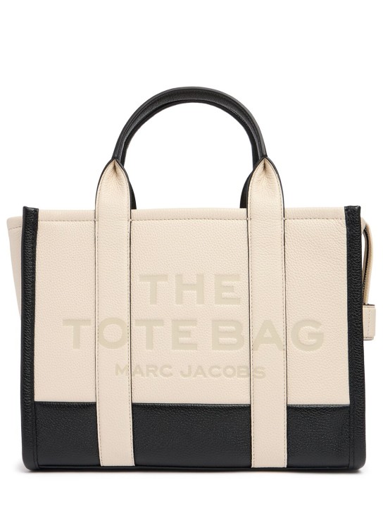 Marc Jacobs: The Medium tote leather bag - Ivory/Multi - men_0 | Luisa Via Roma