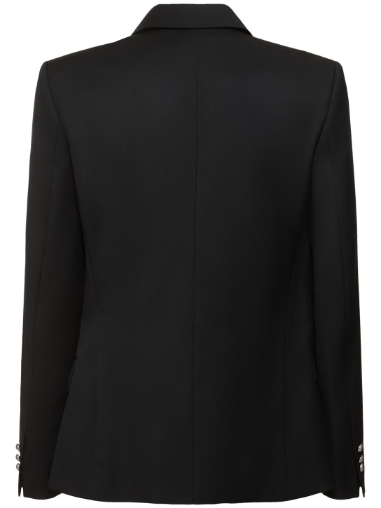 Balmain: Wool single breasted blazer - Black - men_4 | Luisa Via Roma
