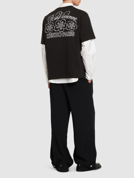 Kenzo Paris: T-shirt en coton embelli Constellation - Noir - men_1 | Luisa Via Roma
