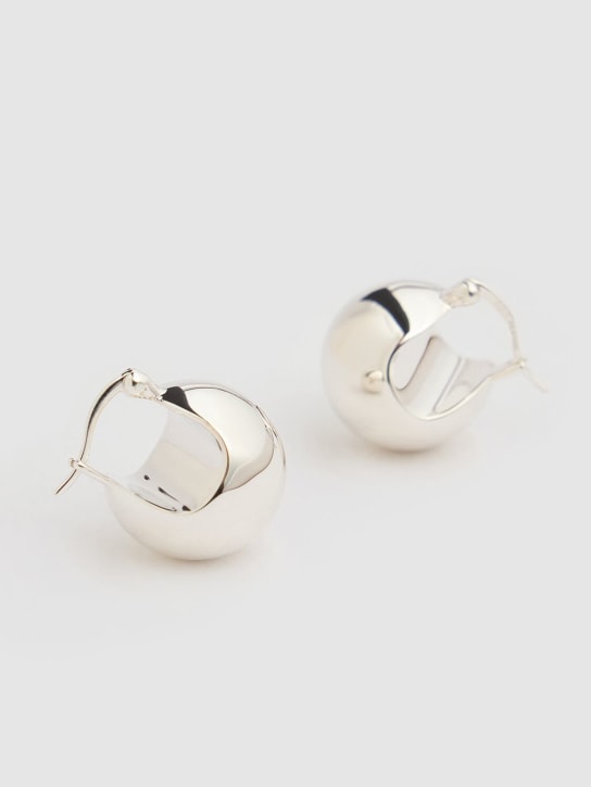 LIÉ STUDIO: The Ingrid hoop earrings - Silver - women_1 | Luisa Via Roma