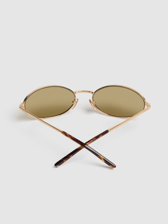 Prada: Round metal sunglasses - Gold/Green - men_1 | Luisa Via Roma