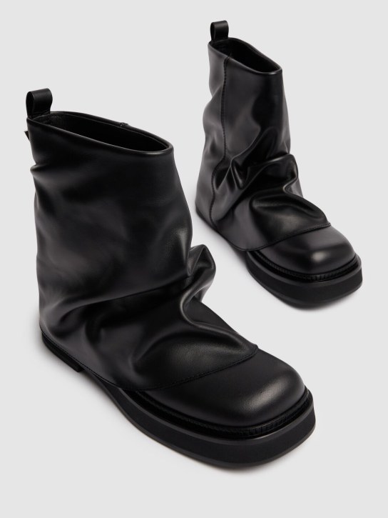 The Attico: 30mm Mini Robin leather combat boots - Black - women_2 | Luisa Via Roma