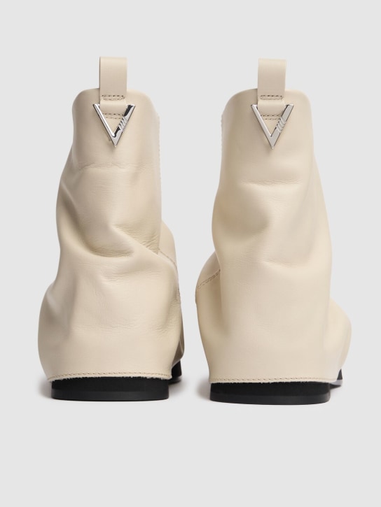 The Attico: 30mm Mini Robin leather combat boots - White - women_4 | Luisa Via Roma