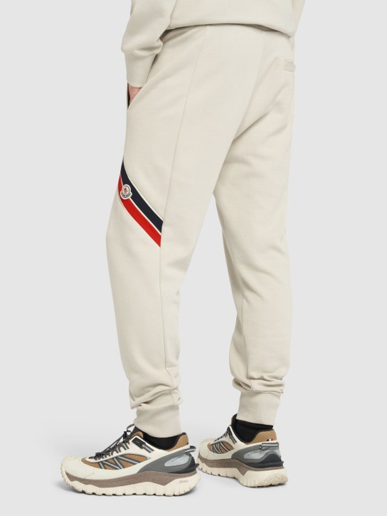 Moncler: Tricolor detail cotton sweatpants - men_2 | Luisa Via Roma