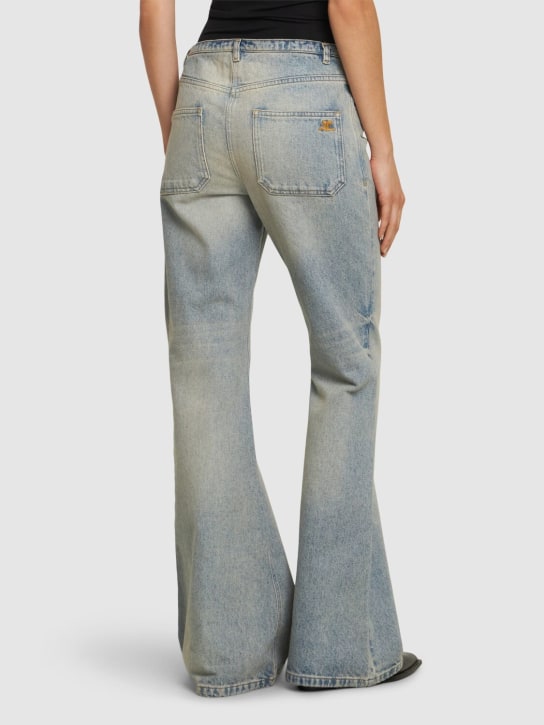Courrèges: Relaxed denim bootcut pants - women_2 | Luisa Via Roma