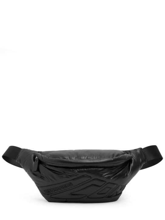 Dsquared2: Icon nylon belt bag - Black - men_0 | Luisa Via Roma
