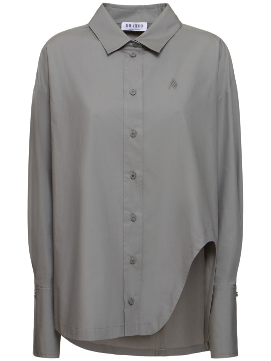 The Attico: Diana poplin shirt - Grey - women_0 | Luisa Via Roma