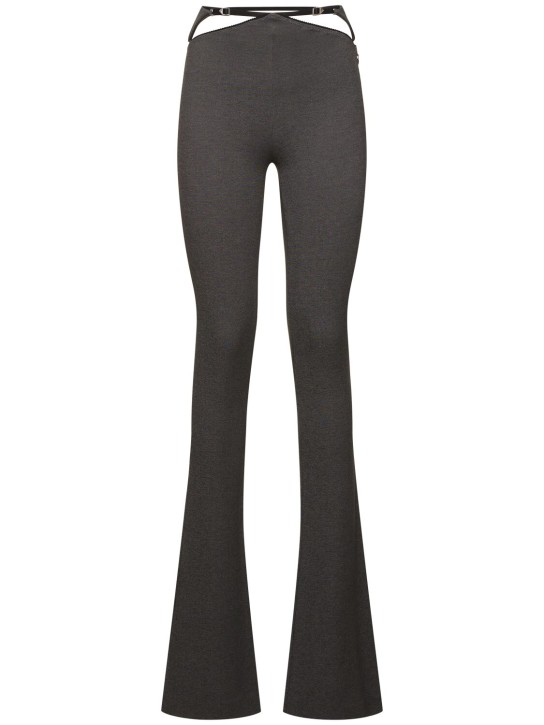 Tech jersey flared pants - Thumbnail 1