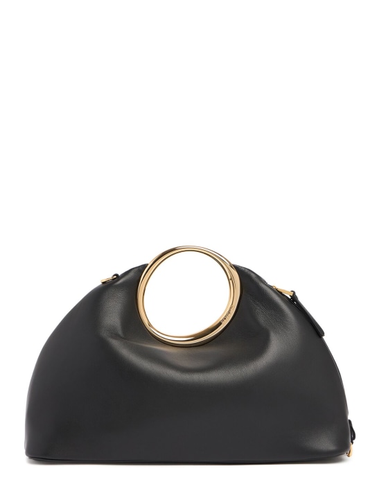 Jacquemus: Le Calino nappa leather top handle bag - Black - women_0 | Luisa Via Roma
