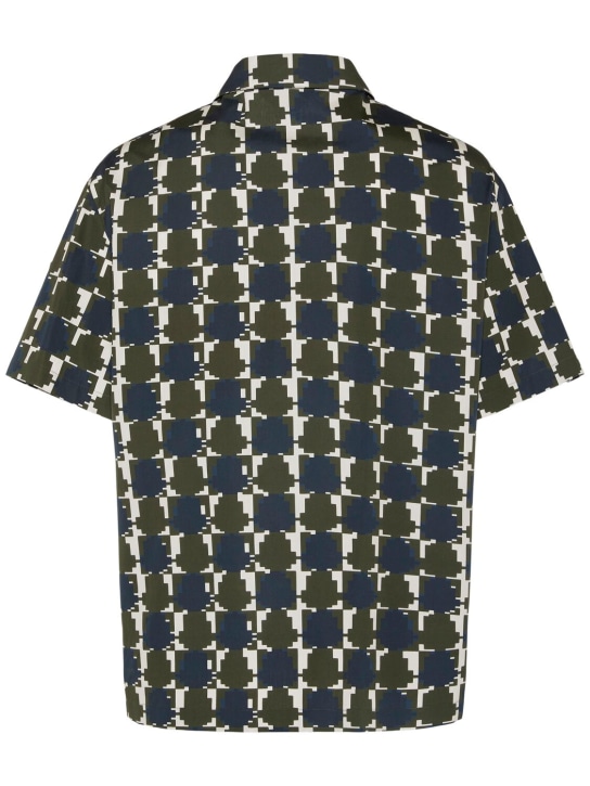 Moncler: Printed cotton poplin shirt - men_3 | Luisa Via Roma
