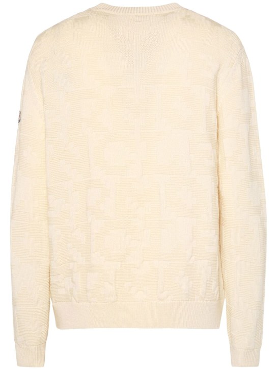 Moncler: Virgin wool crewneck sweater - men_3 | Luisa Via Roma