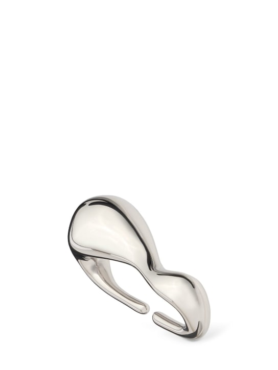 Courreges: 3-Finger drop metal ring - Silver - women_0 | Luisa Via Roma