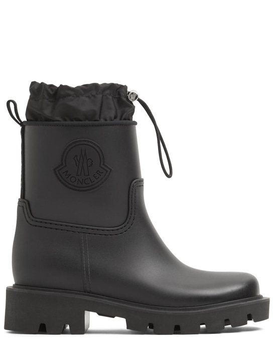 Moncler: Kickstream rubber rain boots - Nero - women_0 | Luisa Via Roma