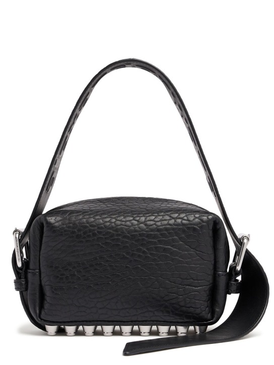 Alexander Wang: Small Ricco leather top handle bag - Black - women_0 | Luisa Via Roma