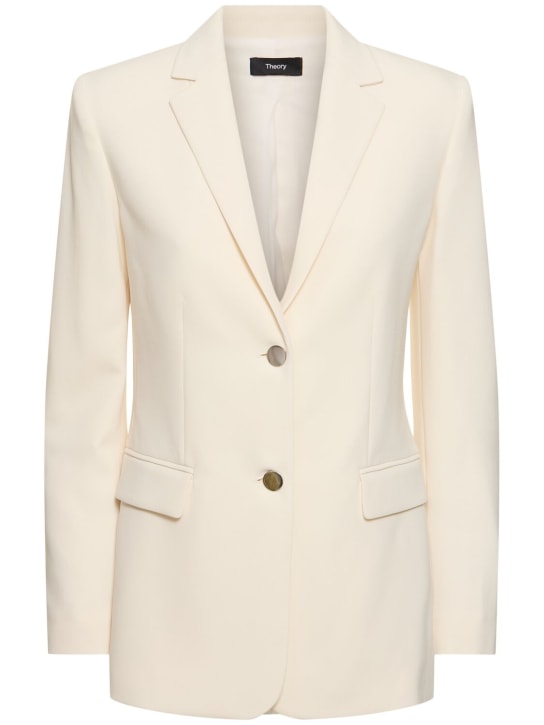 Theory: Veste relaxed à boutonnage simple - Blanc - women_0 | Luisa Via Roma