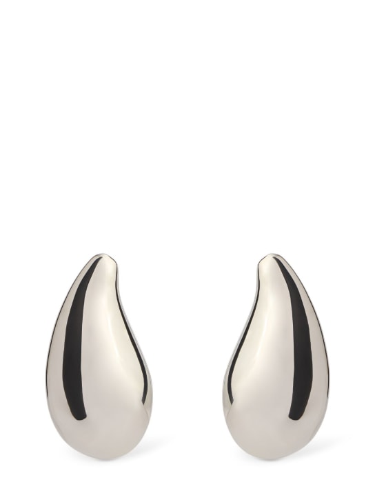 Courreges: Boucles d'oreilles à clip en métal - Argent - women_0 | Luisa Via Roma