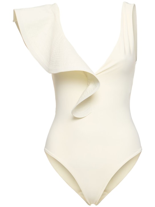 Johanna Ortiz: Santa Clara one-piece swimsuit - Beige - women_0 | Luisa Via Roma
