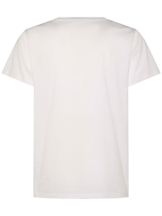 Moncler: Double logo cotton t-shirt - men_3 | Luisa Via Roma
