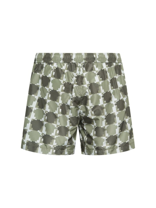 Moncler: Printed tech swim shorts - men_2 | Luisa Via Roma