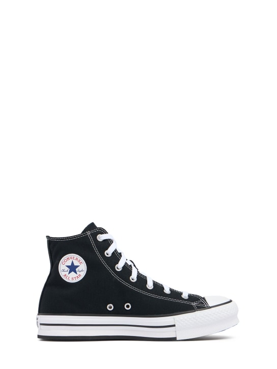 Converse: Chuck Taylor帆布系带运动鞋 - 黑色 - kids-boys_0 | Luisa Via Roma