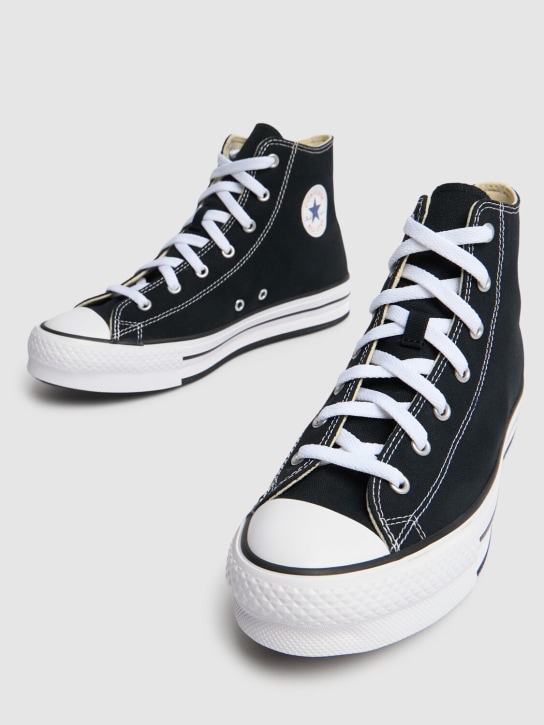 Converse: Chuck Taylor canvas lace-up sneakers - Black - kids-girls_1 | Luisa Via Roma
