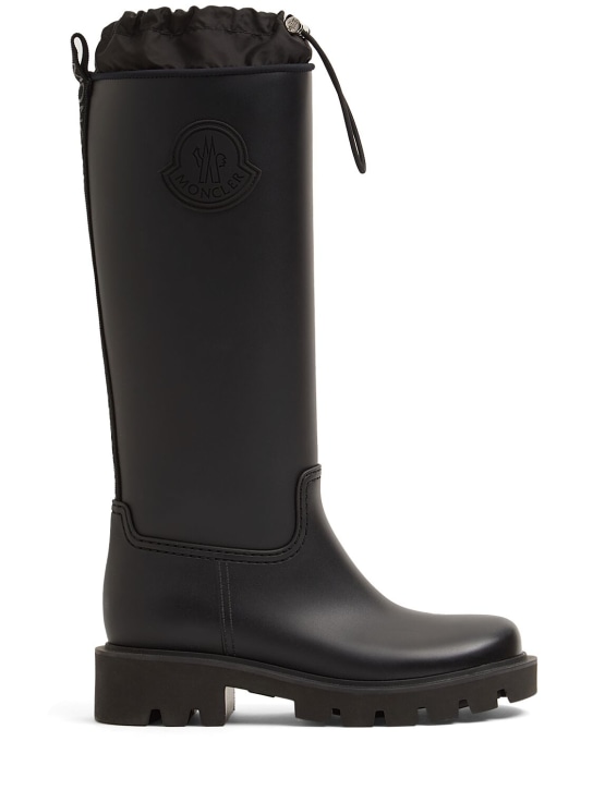 Moncler: Kickstream High rubber rain boots - Black - women_0 | Luisa Via Roma