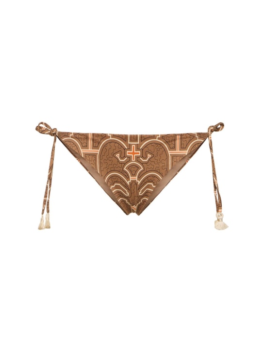 Johanna Ortiz: Palms Nado Sagrado bikini bottoms - Brown/Beige - women_0 | Luisa Via Roma