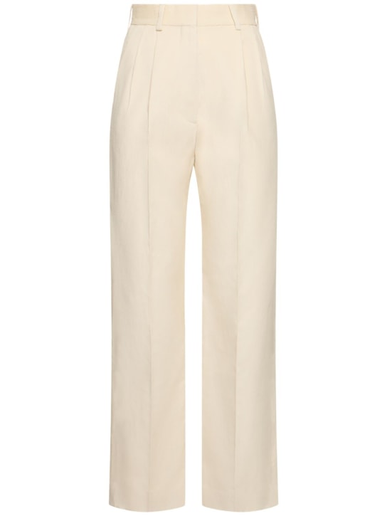 Blazé Milano: Amara Fox straight cotton pants - women_0 | Luisa Via Roma