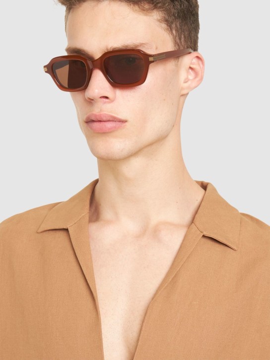 Zegna: Squared sunglasses - Brown - men_1 | Luisa Via Roma