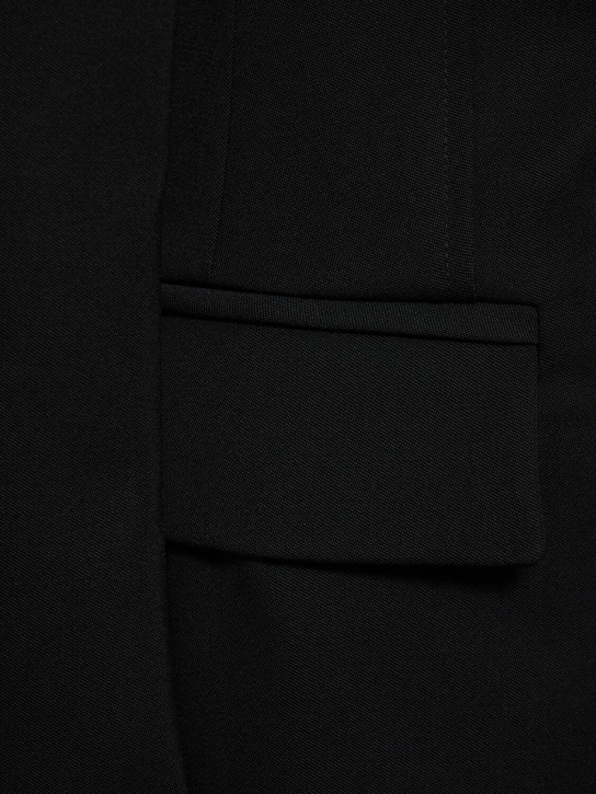 Bottega Veneta: Wool grain de poudre blazer - Black - women_1 | Luisa Via Roma