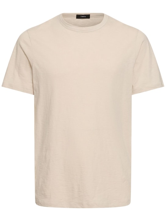 Theory: Luxe棉质短袖T恤 - 沙色 - men_0 | Luisa Via Roma