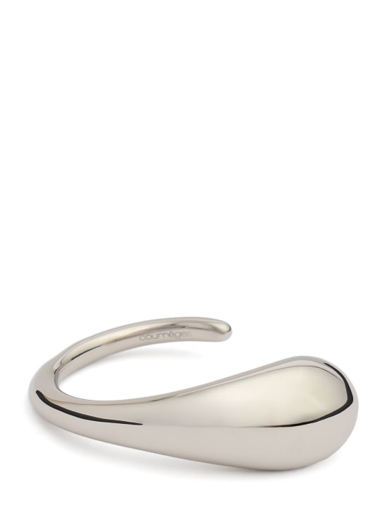 Courreges: Drop metal bracelet - Silver - women_0 | Luisa Via Roma