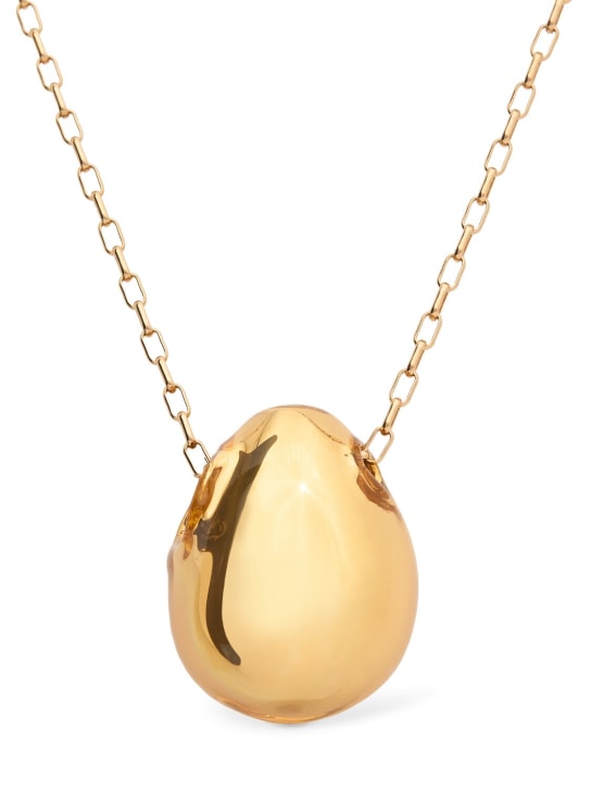 Isabel Marant: Shiny bubble charm long necklace - Altın Rengi - women_0 | Luisa Via Roma