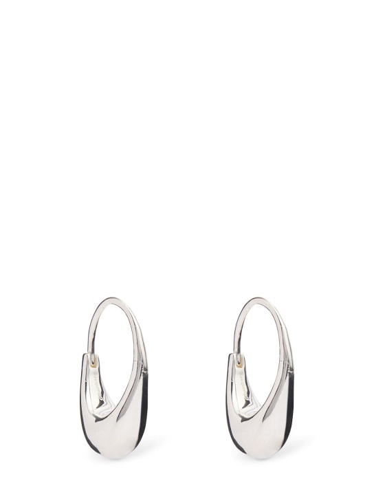 Otiumberg: Roscida Drop hoop earrings - Silver - women_0 | Luisa Via Roma